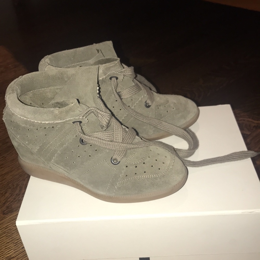Isabel Marant Bobby suede wedge sneakers